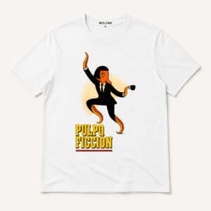 Camiseta Pulpo Ficción en color blanco