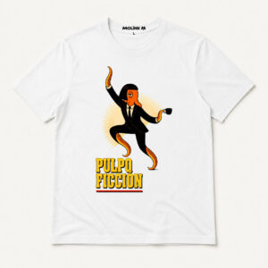 Camiseta Pulpo Ficción en color blanco
