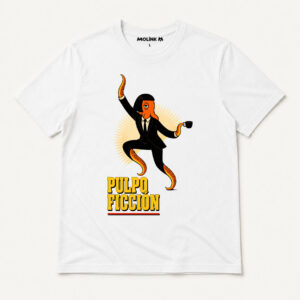 Camiseta Pulpo Ficción en color blanco