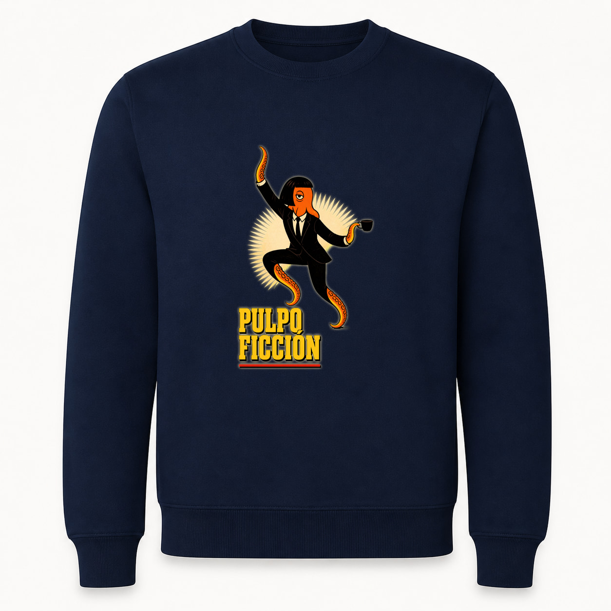 Sudadera Pulpo Ficción, Classic · Sin capucha, color marino