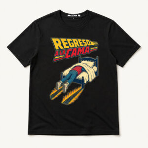 Camiseta Regreso a la Cama en color negro
