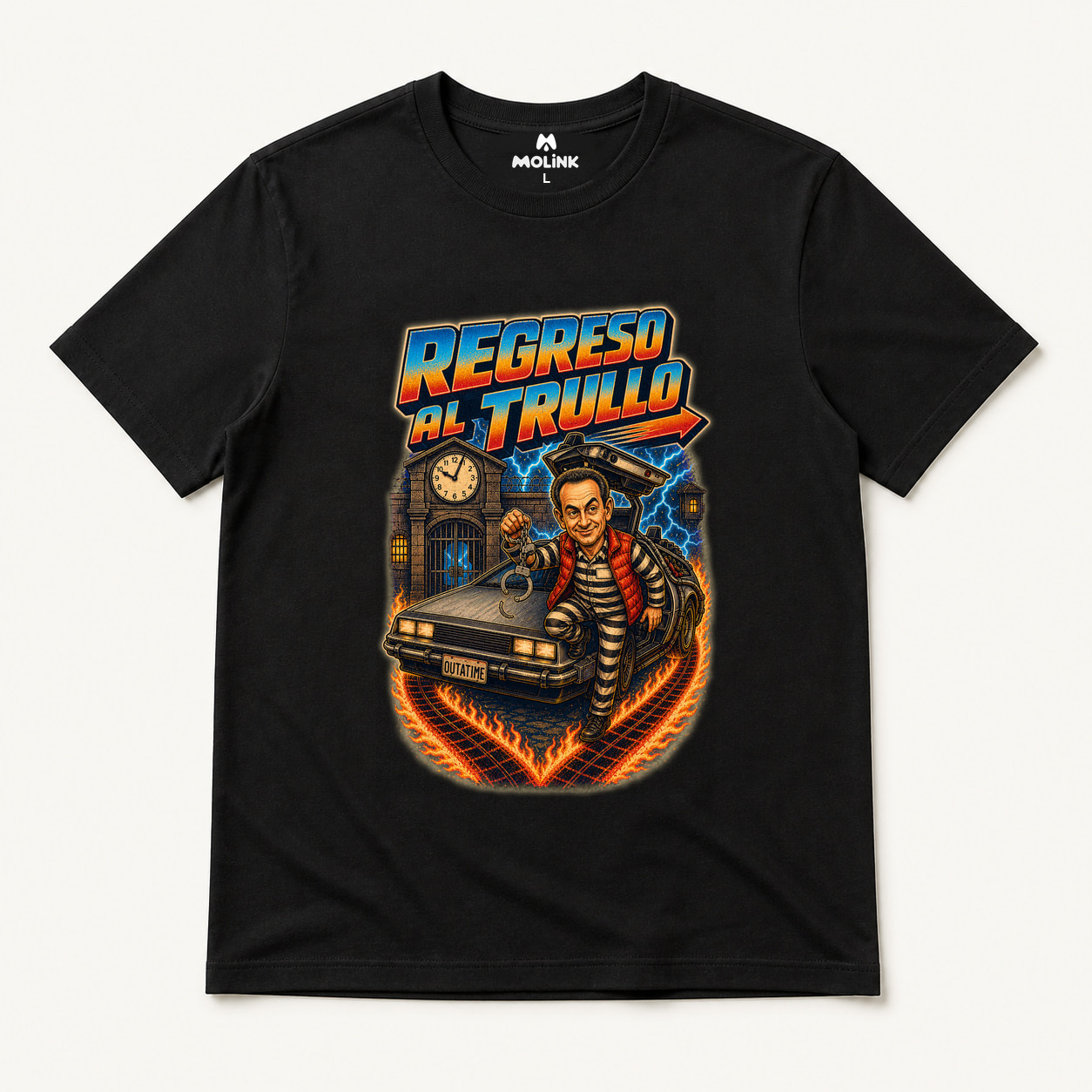 Camiseta Regreso al Trullo en color negro