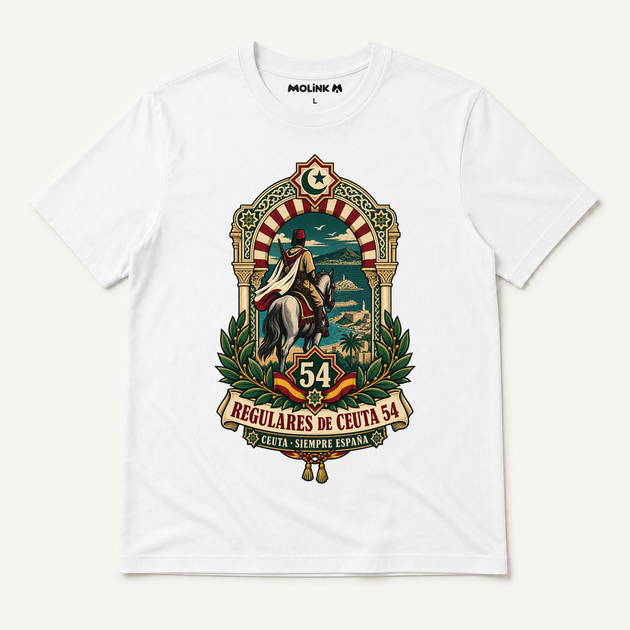 Camiseta Regulares de Ceuta 54 blanca
