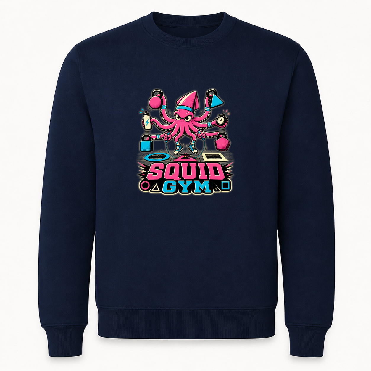 Sudadera Squid Gym, Classic · Sin capucha, color marino