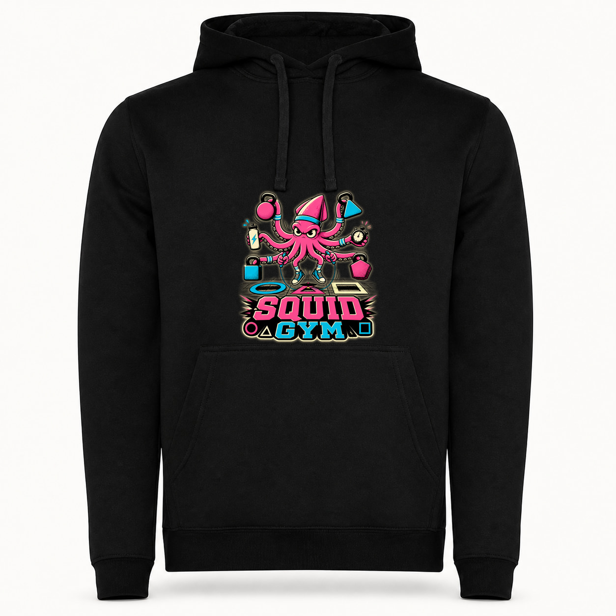 Sudadera Squid Gym, Urban · Con capucha, color negro