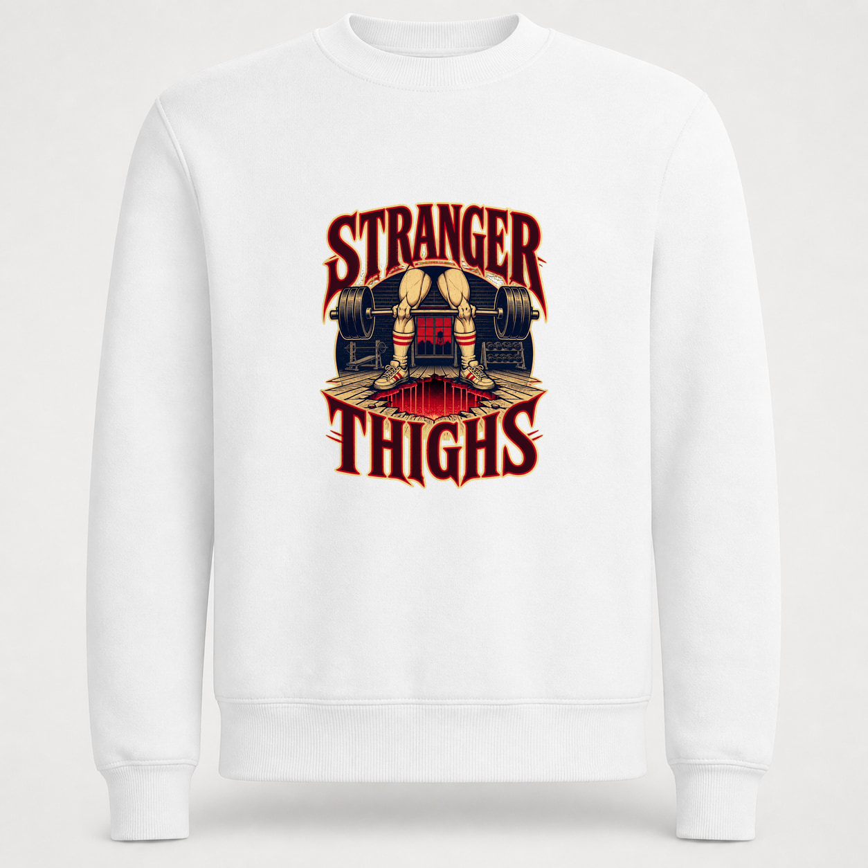 Sudadera Stranger Thighs, Classic · Sin capucha, color blanco