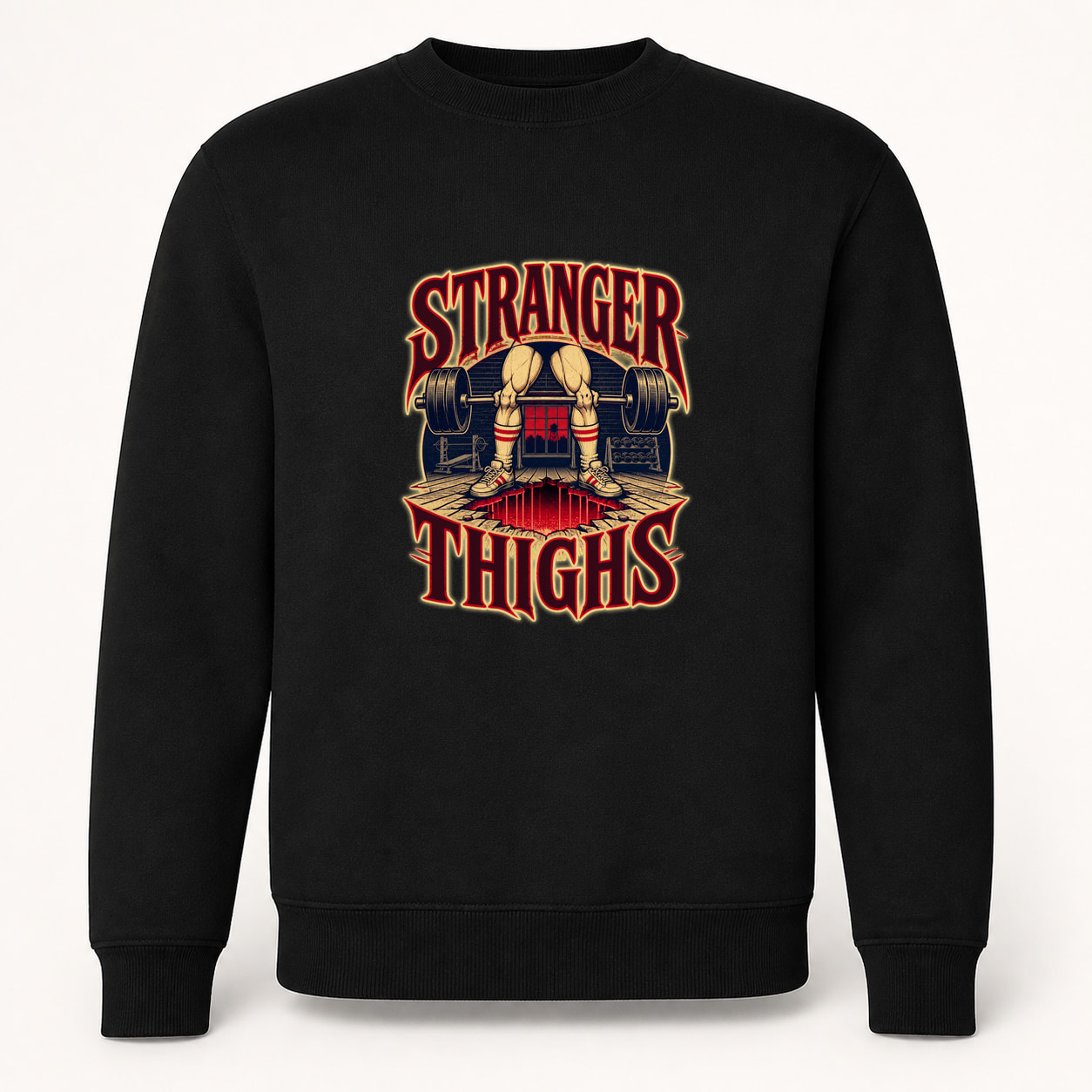 Sudadera Stranger Thighs, Classic · Sin capucha, color negro