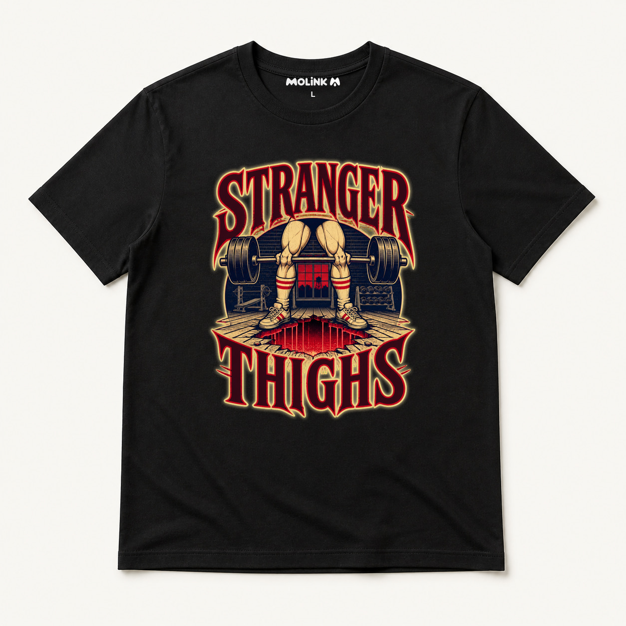 Camiseta Stranger Thighs en color negro