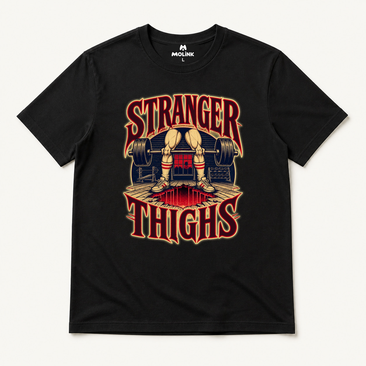 Camiseta Stranger Thighs en color negro
