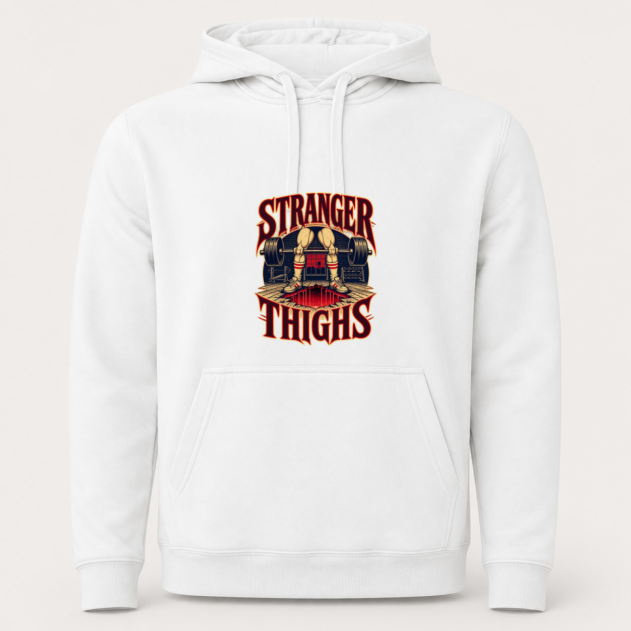 Sudadera Stranger Thighs, Urban · Con capucha, color blanco
