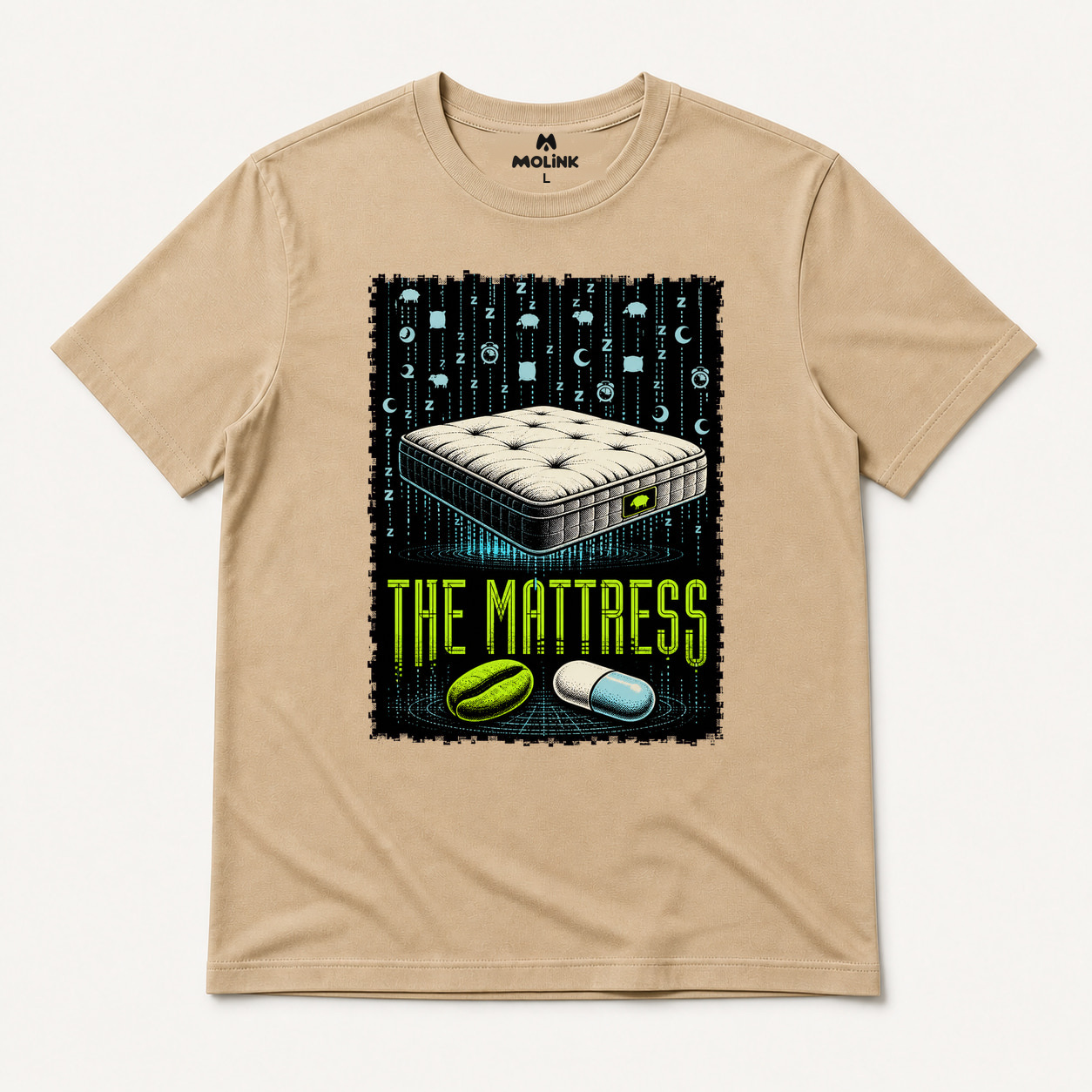 Camiseta The Mattress en color beige