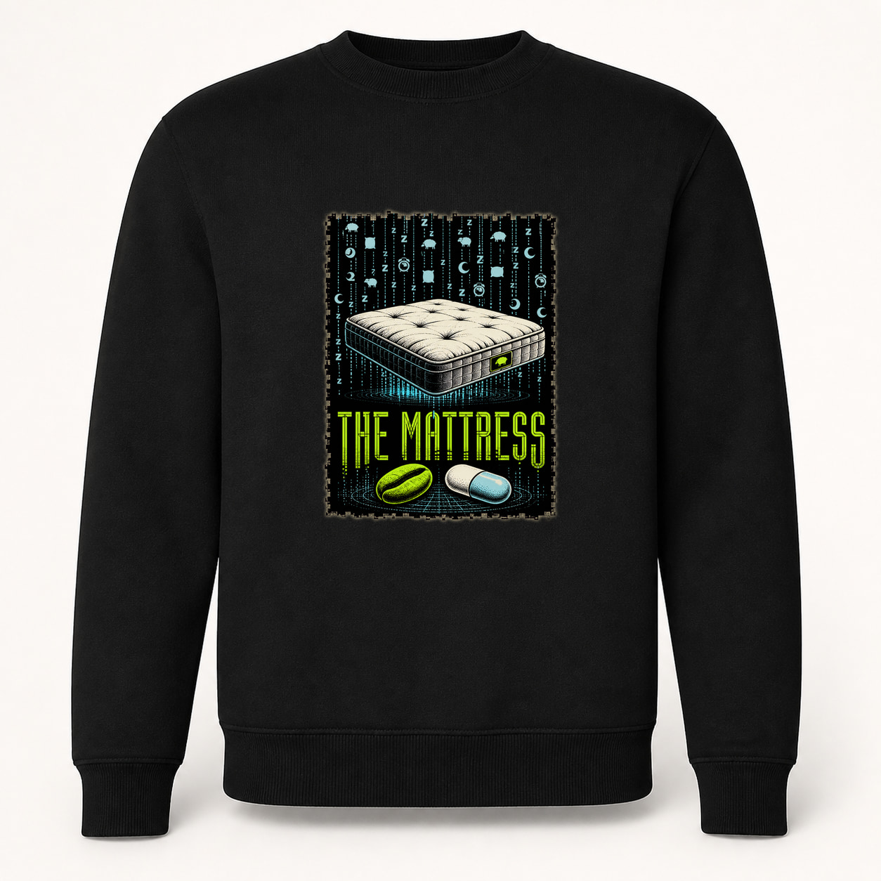 Sudadera The Mattress, Classic · Sin capucha, color negro