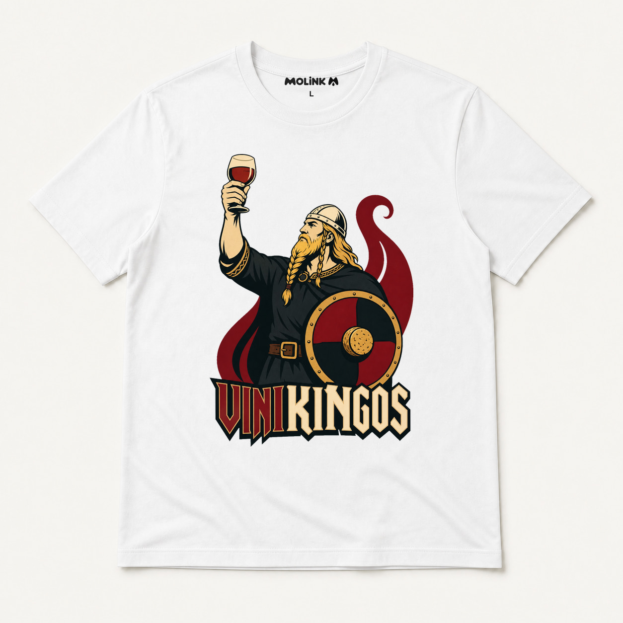 Camiseta Vinikingos en color blanco