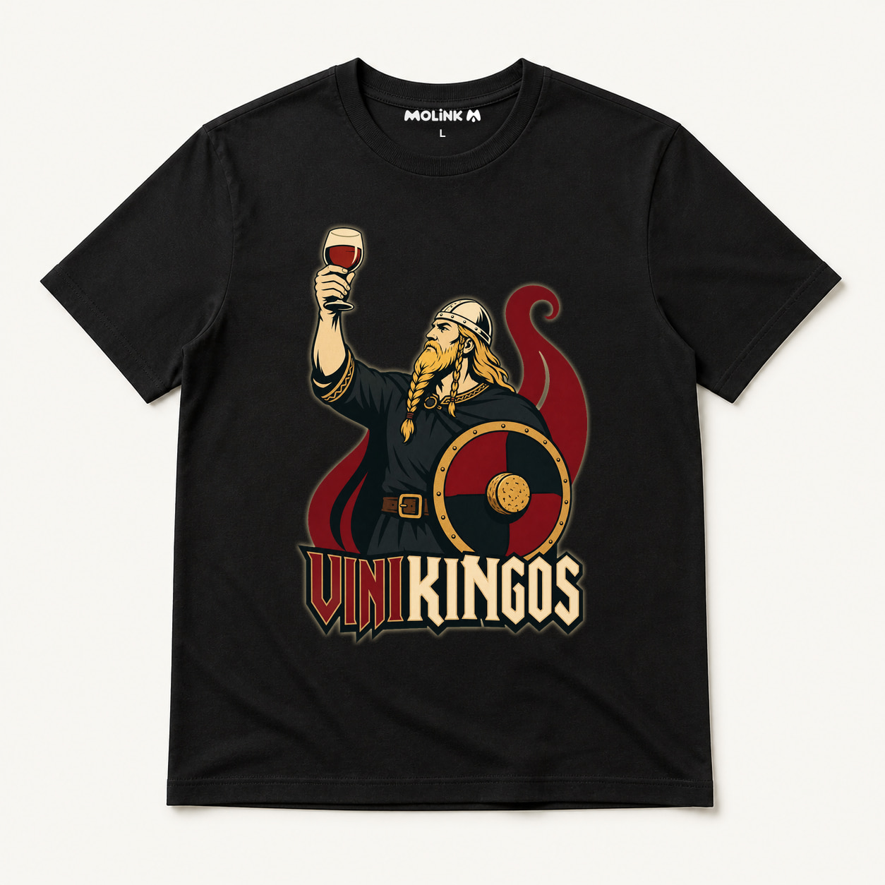 Camiseta Vinikingos en color negro